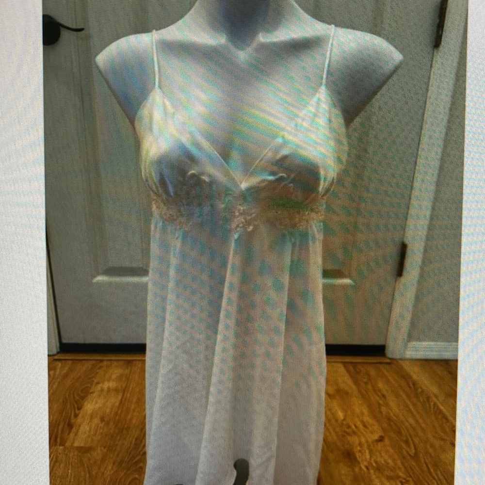 Sheer White Lace-Trim Slip Dress - Women
